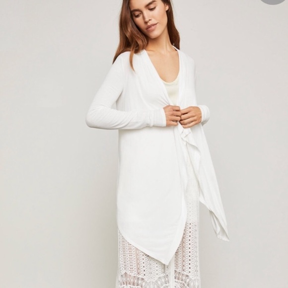 BCBGMaxAzria Sweaters - BCBG Angela Off White Ribbed Cardigan